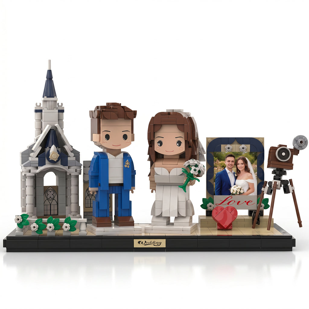 LSNDEE Custom Wedding Building Brick Made from Your Photos, Unique Wedding Keepsake Building Brick, Couple Gift
