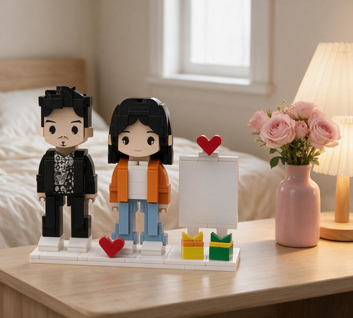 LSNDEE Custom Couple Building Blocks with Photo, Turn Your Couple Photo Into Custom Brick Art. Personalized Gift for Couples LSNDEE