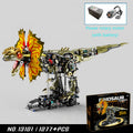 Whale Mechanical Blocks – 1388 PCS Steampunk Building Set with LED Lights & Motor
