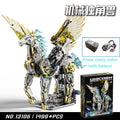 Whale Mechanical Blocks – 1388 PCS Steampunk Building Set with LED Lights & Motor