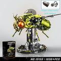 Whale Mechanical Blocks – 1388 PCS Steampunk Building Set with LED Lights & Motor