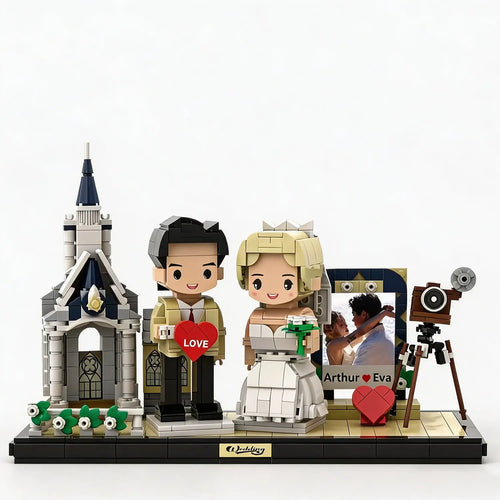 Custom Wedding Photo Brick Art, Unique Wedding Keepsake Building Brick, Lock Your Beautiful Wedding Day LSNDEE