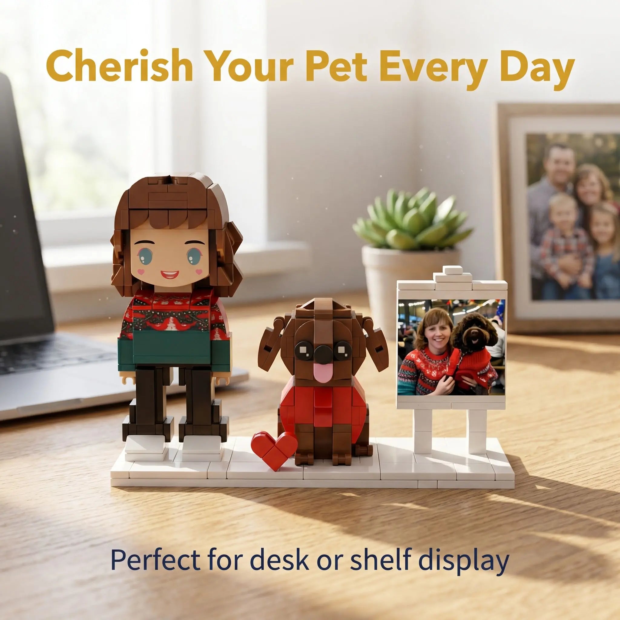 Custom Pet Photo Building Blocks - Unique Pet Brick Art LSNDEE