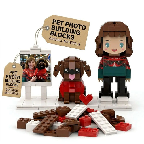Custom Pet Photo Building Blocks - Unique Pet Brick Art LSNDEE