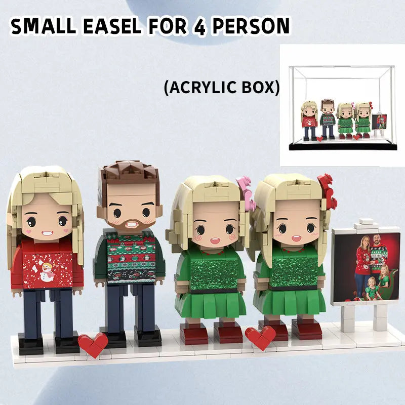LSNDEE personalized customized building bplockd with photo, Customed DIY Mini Figurines from Your Picture, festival Gift  (with Display Stand and box) LSNDEE