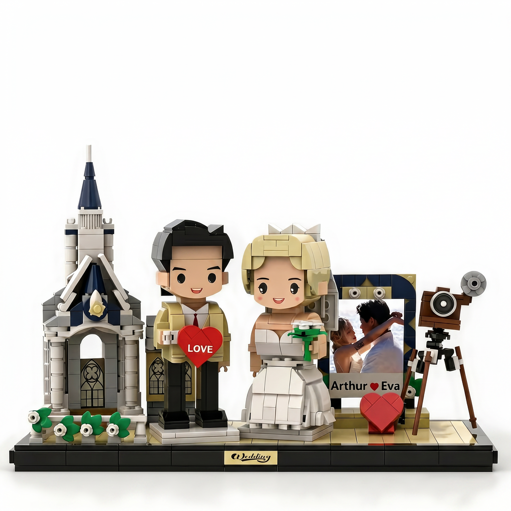 LSNDEE Custom Wedding Building Brick Made from Your Photos, Unique Wedding Keepsake Building Brick, Couple Gift