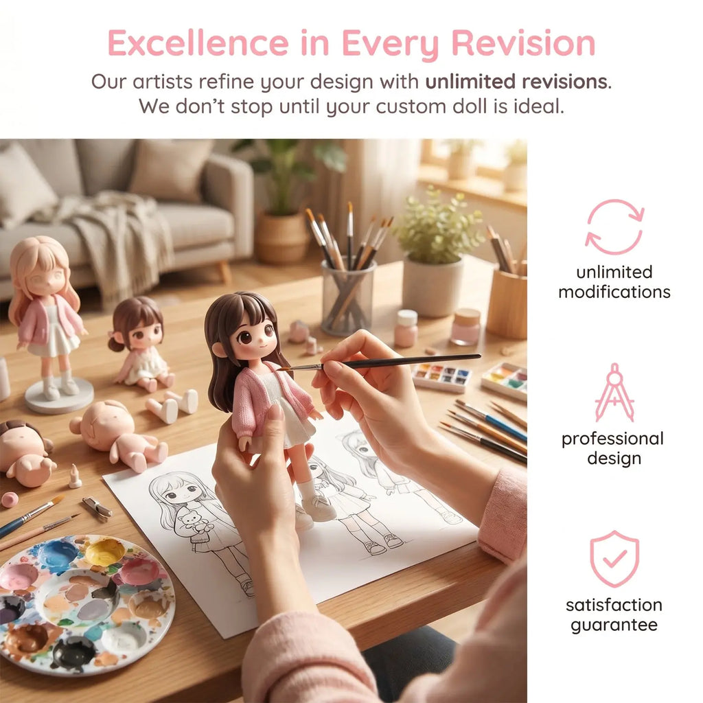 Turn your photo into a custom Q-doll. Your memories, now in cute 3D. 24H preview customized draft image after payment. Desktop decorative ornaments, Customized Gifts LSNDEE